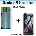 Realme 9 Pro Plus Polish Glass Screen Protector + Back Matte Protector Fiber Carbon Soft Skin Sheet For Realme 9 Pro Plus. 