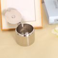 Stainless Steel with Lid and Spoon Sugar Bowl Seasoning Jar Container. 