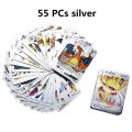 Pokémon Silver Foil Cards Collection - 55 Rare TCG Cards in Silver Box, Ideal for Kids and Fans. 