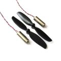 Mini Drone Motor With Propeller - Coreless Brushed Motor Set 53000rpm 8.5x20mm + 75mm CW CCW Propeller (Color May Vary). 