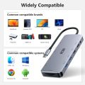 ICZI (‎IZEC-TH27) 11 in 1 Type C Hub; USB C Hub Adapter (Thunderbolt 3) Dock with HDMI, VGA, 4 Port USB-A, 100W PD, Micro SD/TF, Ethernet for MacBook Pro/Air, Chromebook. 