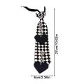 SMGSLIB Mother Gothic Tie For Women Chain Punk Necktie Rhinestone Black Punk Uniform Pre-Tied Bow Ties Women's Neck Tie Goth Ties Old Money. 