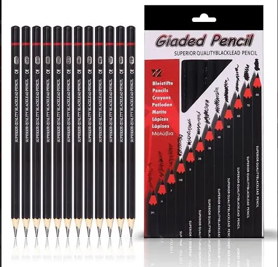 sketch Pencil 12pcs "Professional"Artists’ Sketch Pencils Graphite ...