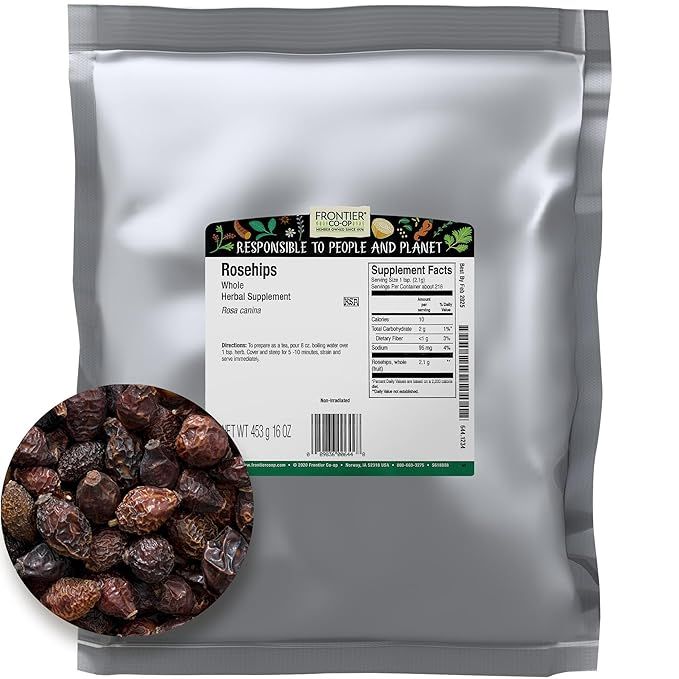 Whole Rosehips, 1 lb | Dried Rose Hips for Rosehip Tea, Powder, Oil and More | Bulk Wholesale 1 Pound