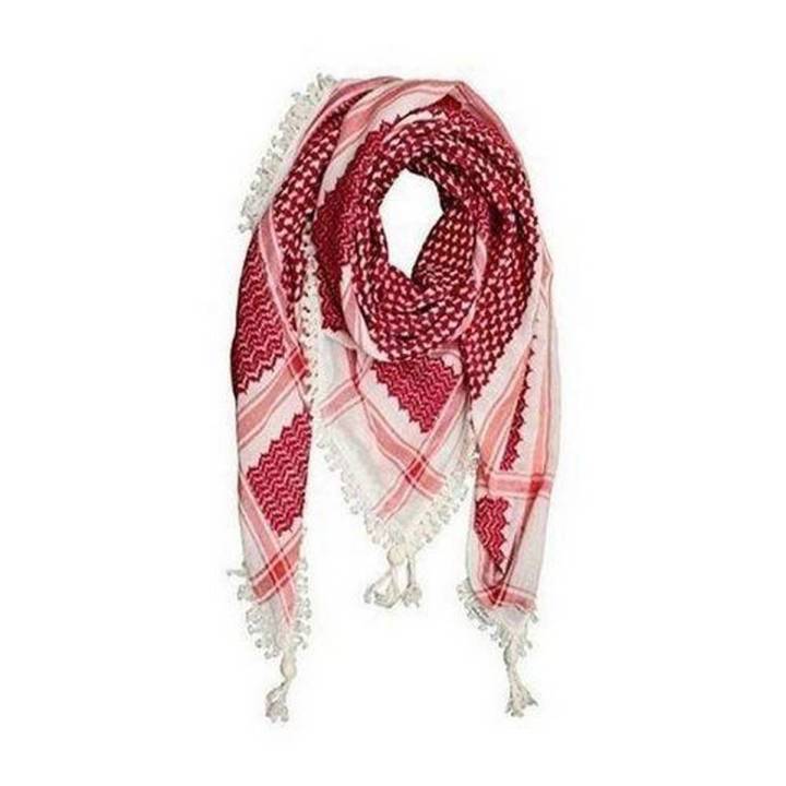 Blended Arabic Head Scarf For Men - Red & White