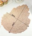 Decorative Table Mats Plastic Table Cover & PVC Placemat Set Round Floral Leaf Design Pack of 6 Table Mats for Dining Table. 
