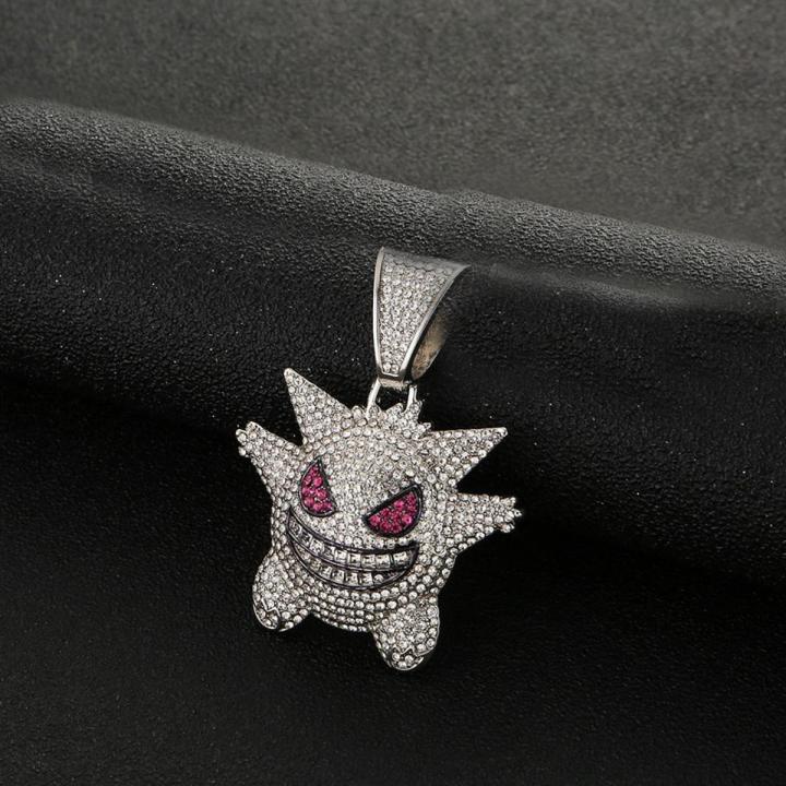 【IKE】Pokemon Anime Gengar Figures Funny Necklace Pendant Cartoon Dolls Jewelry Girls Necklace Toy Pikachu Model Accessories Kid Gift