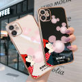 Jizetin (Free Lanyard) for Samsung Galaxy A51 Back Cover Bubble Mouse Luxury 6D Plating Case Side Pattern Soft Silicone Square Phone Cases. 
