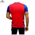 Superman Blue Training Tee Comic Book T-Shirt for Men Short Sleeve Comfortable Cotton Graphic Tee. 
