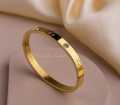 Arm Bangle, Golden Karra, Premium Quality / Beautiful Shiny Elegant color / Bangle for Girls and Women, Fashion Jewelry, Stainless Steel.. 