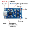 TP4056 Li-ion Lithium Battery Charging Module Charging Charger TP 4056 (Micro USB/Type-C 1.2A with Protection). 