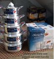 CHERRY POT Silver Steel Cooking Pot Set 5-Pieces Set Kitchen Ware Cookware Cooking Pots Best Quality. 