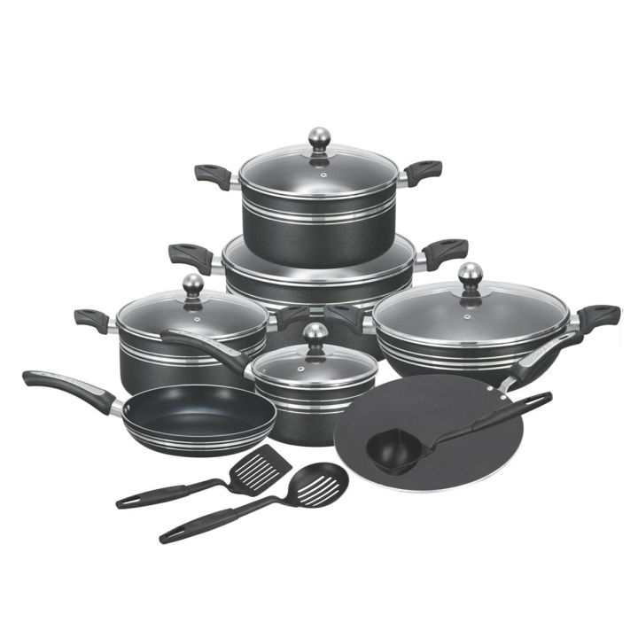 Non Stick Cookware Set Crystal gift pack - 15 Pcs
