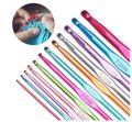 1PC Colorful Knitting Crochet Aluminum Knitting Needle Crochet Needles Crochet Hook Set Sweater Stitch Tool Sewing Accessories. 