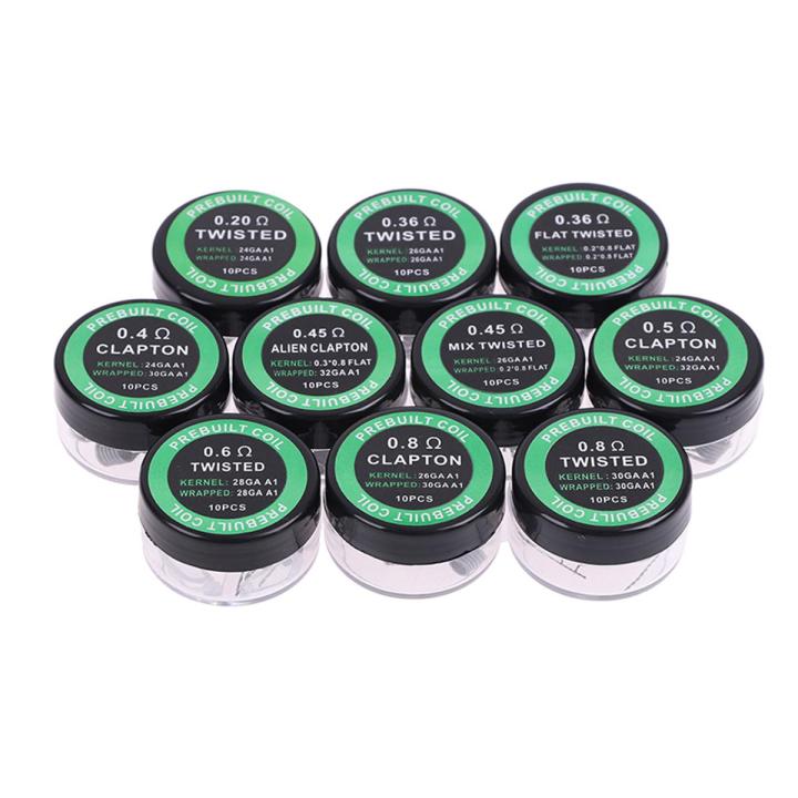 10pcs/box A1 twisted Fused Hive clapton coils premade wrap wires rda coil