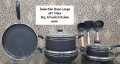 Induction base Nonstick Cooking set 12pcs Large Size Handi Karhai Saucepan frypan Tawa cooking stick set 3pcs. 