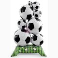 Football Self Standing Foil Balloon - Football Foil Balloons - Football Large Size - 58 Inch - Football Theme Birthday Decoration - Football Birthday Theme Set - White - Boys - Pack Of 1. 