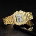 Pack of 2 Vintage Silver/Golden Classic Digital Wrist Watch. 