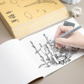 Yuthorite Manufacturer's thickened large-sized draft notebook, drawing notebook, blank calculus practice calligraphy student notebook, beige eye protection. 