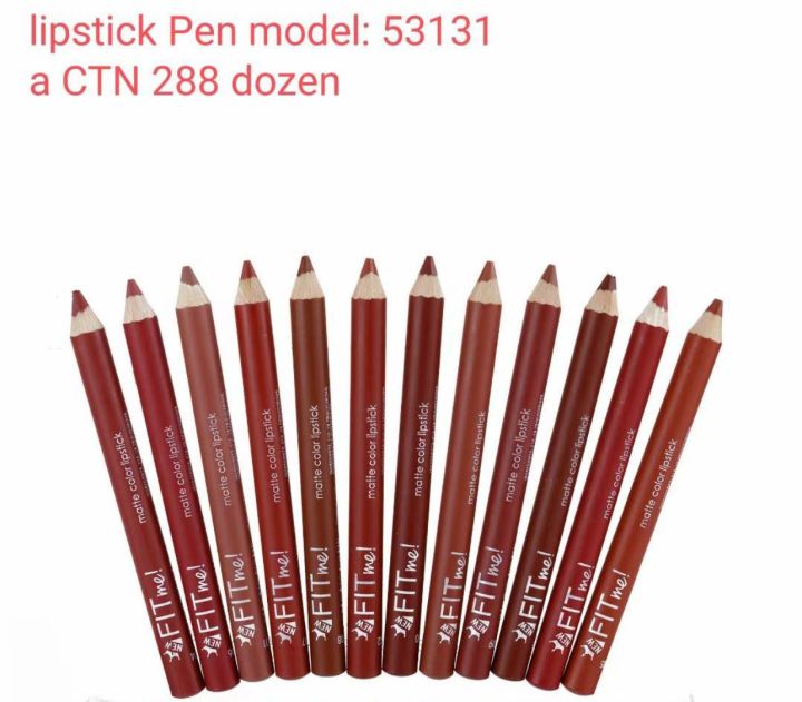 FITME MATTE COLOR LIPSTICK  WATERPROOF LIPSTICK PENCIL  12 Pcs in one pack