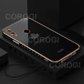For Huawei Nova 3 Cover + Wrist Strap Fashion Shiny Maple leaf Plating Square Bumper Phone Case Soft TPU Silicone Shockproof Protective Back Cover. 