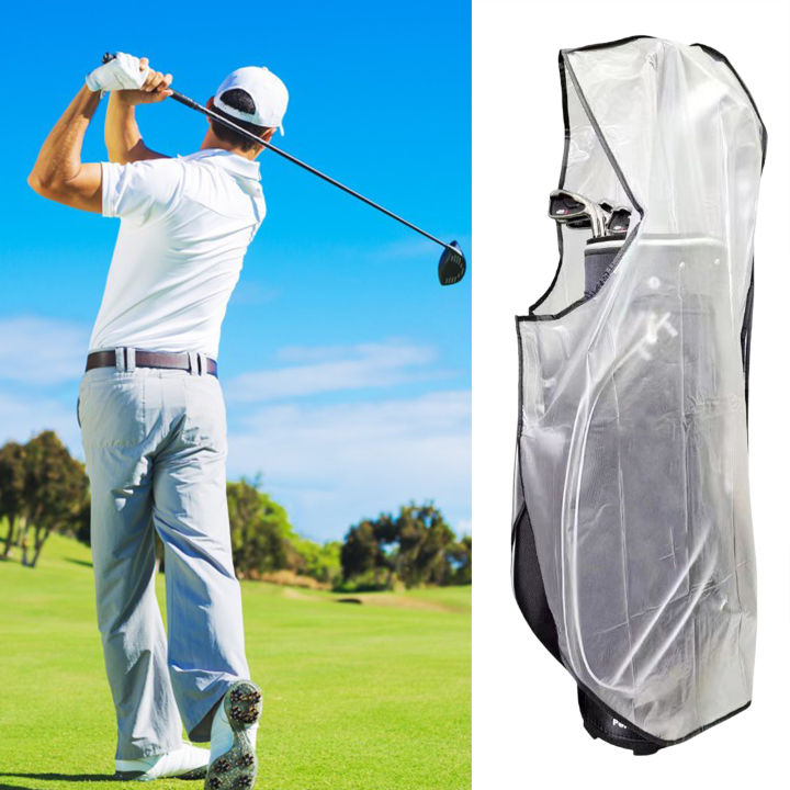 Wear-resistant Golf Bag Rain Cover Waterproof Golf Bag Rain Cover Heavy Duty Raincoat for Golf Club Bag Transparent Pvc Cover for Golfer Men Women Dust-proof Protection