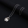 XL Among Us Space Werewolf Killing Necklace Street Internet-Famous Fashion Brand Necklace Male And Female Students Punk Disco Jumping Sweater Chain. 