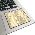Sticker shortcut keyboard Adobe Illustrator Cheat Sheet Reference Guide, Peel and Stick, Size 3.25inch x 3inch. 