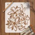 Tulip Plant Reusable Stencil for Airbrush Painting DIY Wall Art and Crafts Ideal for Home Decor, Scrapbooking, and Albums. 