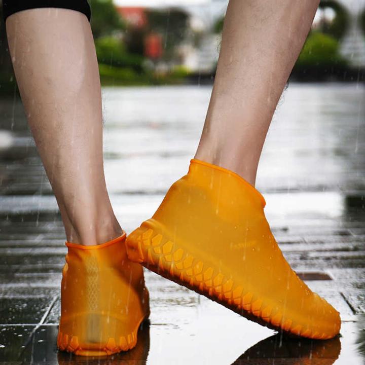 Thicken Waterproof Silicone Gel Shoe Cover Rain Cusodie For Shoes Reusable Rubber Gum Rain Boot