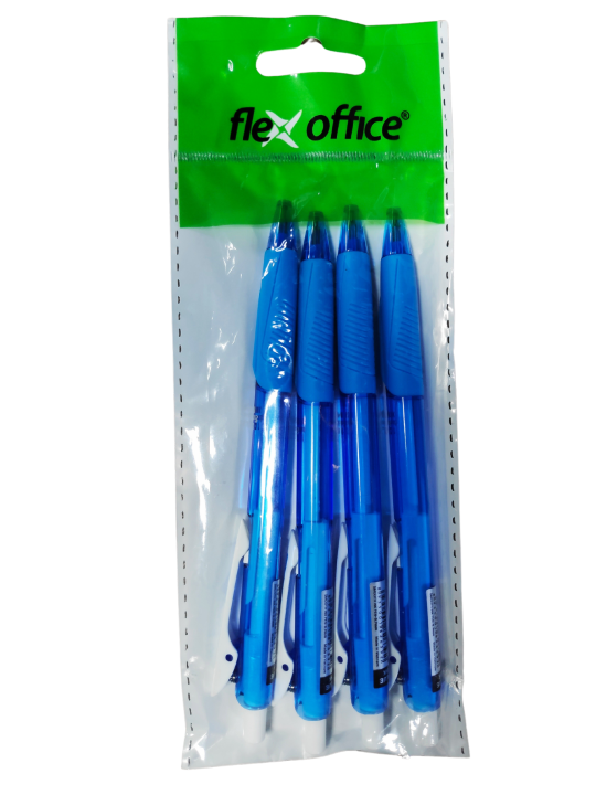 FLEXOFFICE, LARIS Low Viscosity Ballpoint Pens, Smooth Ink Pens, 0.7mm (Pack of 4's)