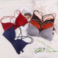 Front buckle Closure Wire Free Women Bra Padded Bralette Gather Push Up Seamless Soft Bra Underwear Bras. 
