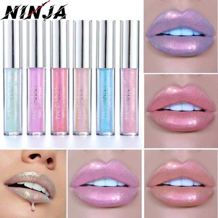 liquid crystal glitter lipstick laser holographic lip tattoo lipstick makeup pigment jelly lip gloss