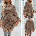 Poncho Coat Batwing Sleeve Loose-fitting Knitted Sweater Coat. 