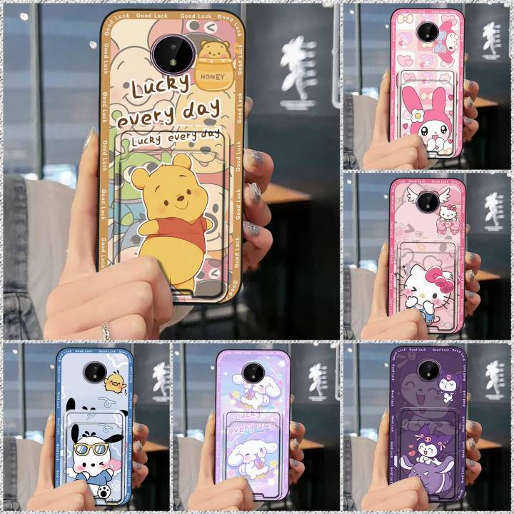 Fashion Design TPU Phone Case For Nokia C10/C20 Soft case Durable Graffiti Card slot Cute Cartoon Card bag Shockproof
