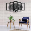 Evento Wooden Wall Art 5 frame Tree Panels Frame 3d DIY Self Adhesive Wall Sticker Sets For Decor Latest Design Wall Decoration Ideas For Home Decor Living Bed Room And Offices And For Gifts Piece Item. 