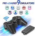 2.4G Wireless Controller Game Stick With 64gb Tf Card Plug and Play Video Game Stick Built in 10000+ Games, 4K High Definition HDMI Output with Two Game Controllers. 