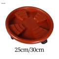 Plant Saucer Rolling Plant Stand with Wheels Planter Trolley Round Flower Pot Mover 25cm. 
