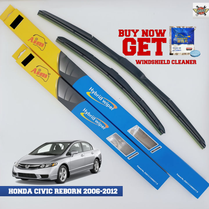 Aim Honda Civic Reborn 2006-2012 WindScreen Hybird Wipers - 2 Pieces -