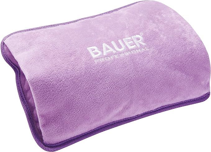 Bauer Professional Electric Hot Water Bottle ~ Soft Touch Cover, Lilac ~ Hand Warmer Pouch uk import
