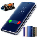 For Huawei P9 Plus Phone Case, Smart Clear View Cover Flip Stand Mirror Casing. 