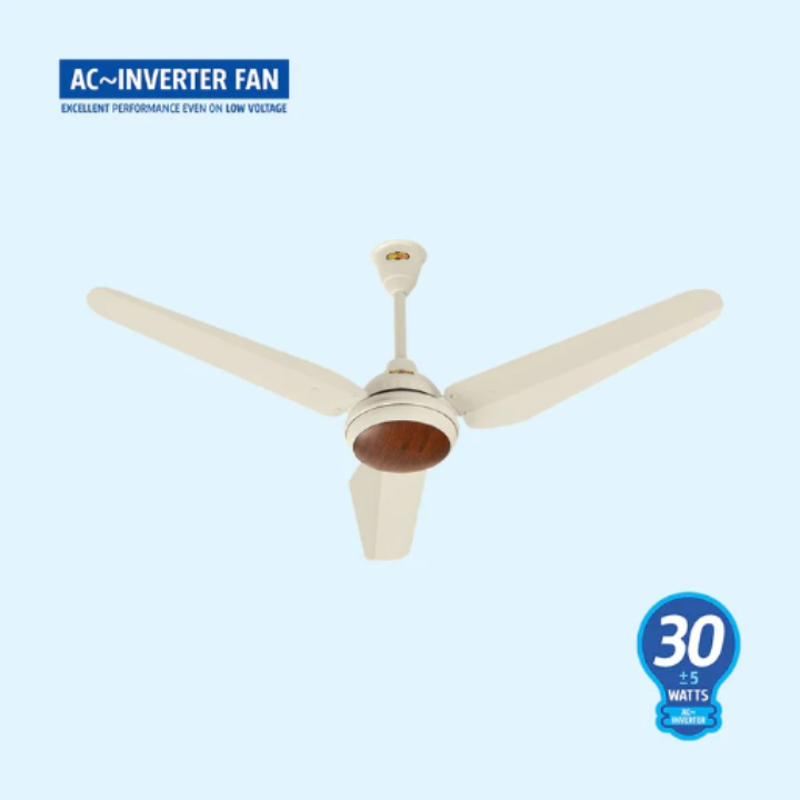 Super Asia Ceiling Fan CROWN AC Inverter AC  Fan 56 Inch 35 watts 99.9% Pure Copper Wire Brand Warranty.