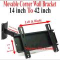 Best Quality 14 Inch To 42 Inch Universal LCD LED TV Adjustable Wall Bracket Wall Stand Movable Wall Bracket Wall Mount Wall Stand Corner Wall Bracket Wall Mount Wall Stand Moving Wall Bracket Mount Stand 180 Degree Arm Wall Bracket Mount Stand. 