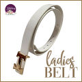 White Ladies Waist Belt - Wide Style for Women & Girls. 