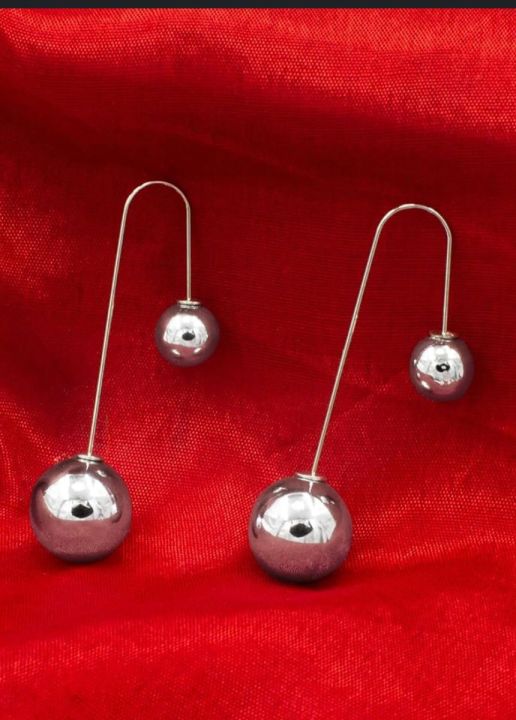 Large%20Gold%20Ball%20Ear%20Crawler%20Hook%20Sphere%20Dangle%20Ear%20Pierced%20Cuff%20Climber%20Earring%20(Pair)%20-%20Image%203
