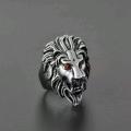 Silver Lion Head Ring. 