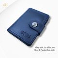 Mini Slim Smart Card Holder with Magnetic Button Lock- Slim Smart Wallet - Smart Wallet With 6 Compartments. 