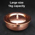 Pure Copper Handi for Serving | 1kg Capacity | 9 inch | Hammered Design. 