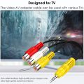3.5MM To 3 RCA Cable Video Component AV Adapter Cable For TCL TV 3.5mm To RCA Red White And Yellow Female Video Cable TV Set. 