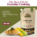 Himalayan Corn Oil - 1 Liter | Extra Virgin Cooking Oil Pure Cold Pressed. 